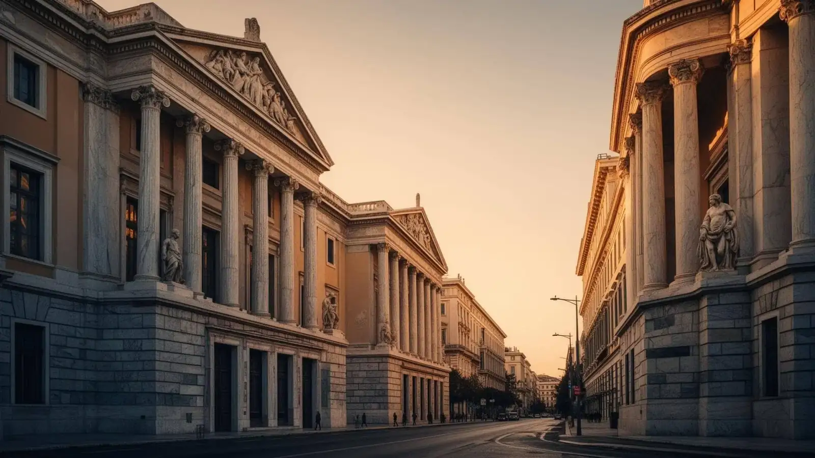 Athens University neoclassical façade on Panepistimiou Street, private city tour