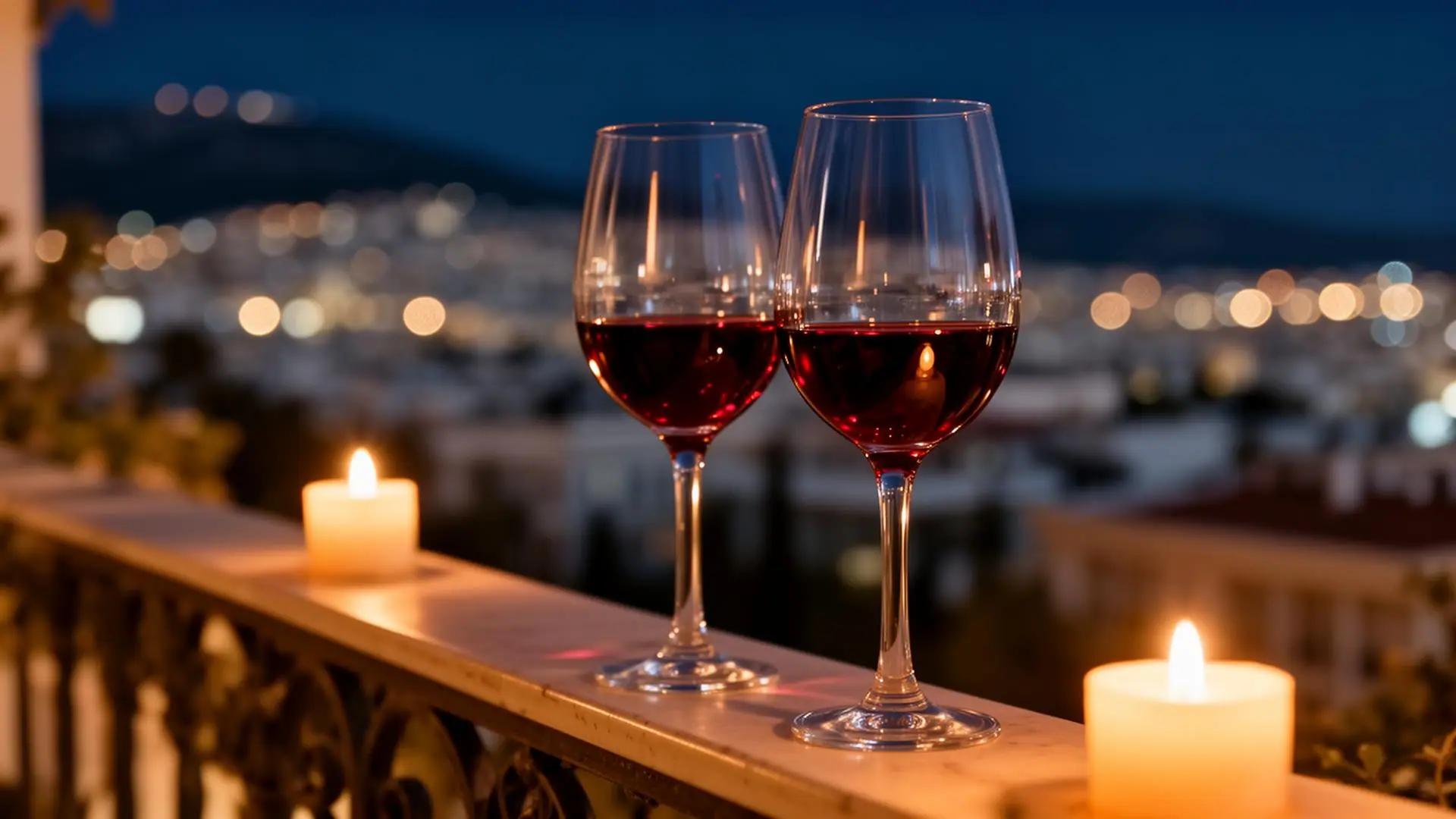 Champagne toast on a private Athens night out tour