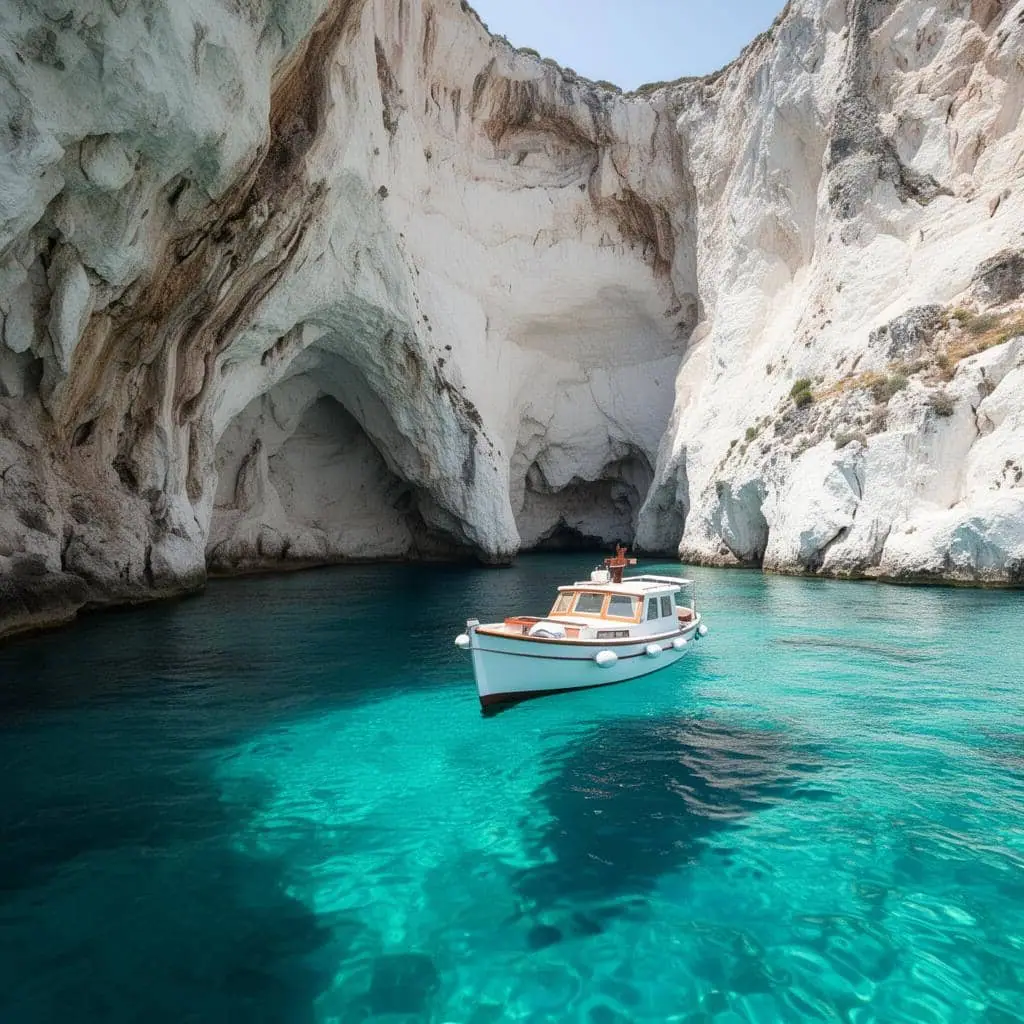Paxoi island blue caves, private day-cruise on the Ionian private journey